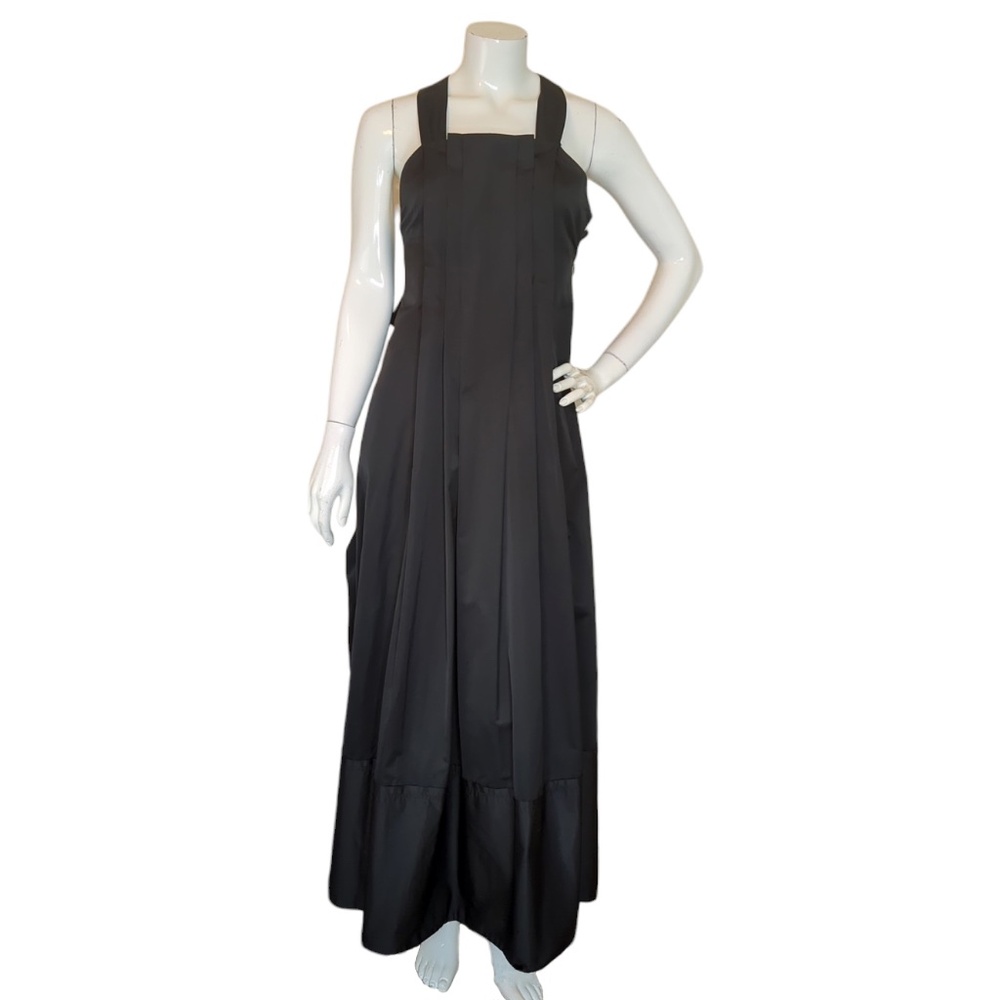BCBGMaxAzria Long Black Sleeveless Full Maxi Dress Gown Back Bow - Picture 4 of 15